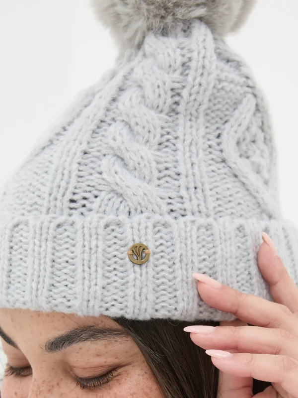 Billie Cable Bobble Beanie*FatFace Discount