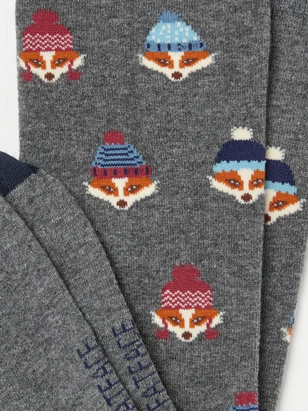 Mens Foxes In Hats Socks 1 Pack*FatFace Sale