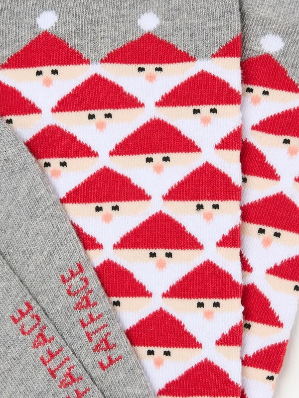 Mens Geo Santa Socks 1 Pack*FatFace Sale