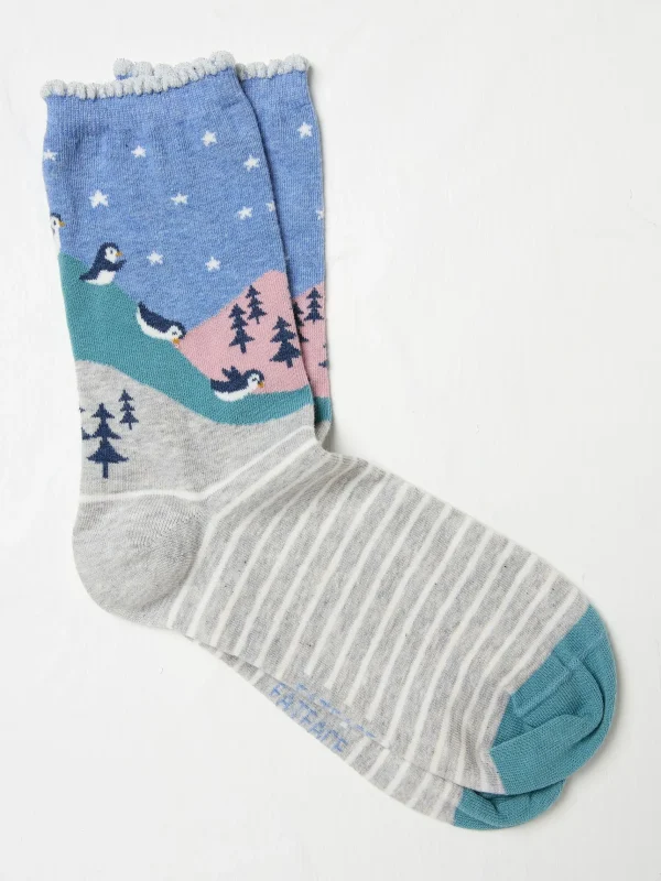 Penguin Scene Socks*FatFace Outlet