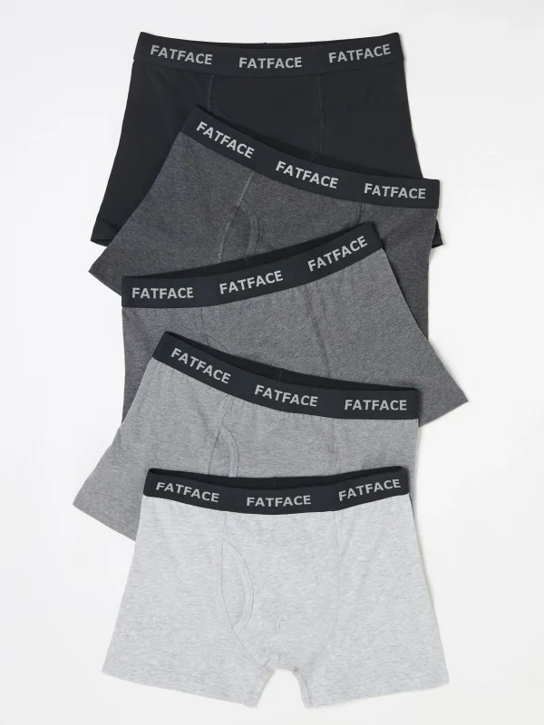 Plain Boxers 5 Pack*FatFace Fashion