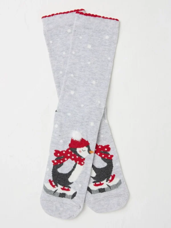 Womens Fluffy Kissing Penguin Socks 1 Pack*FatFace Store