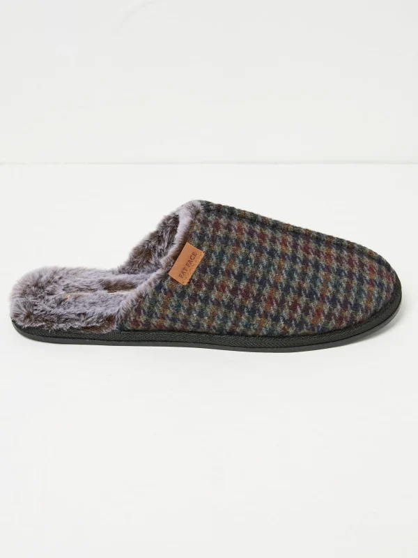 Harvey Check Mule Slippers*FatFace Best Sale