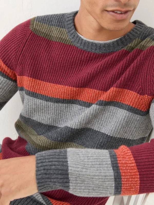 Hinton Chest Stripe Crew Neck Jumper*FatFace Store