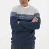 Hinton Chest Stripe Crew Neck Jumper*FatFace Flash Sale