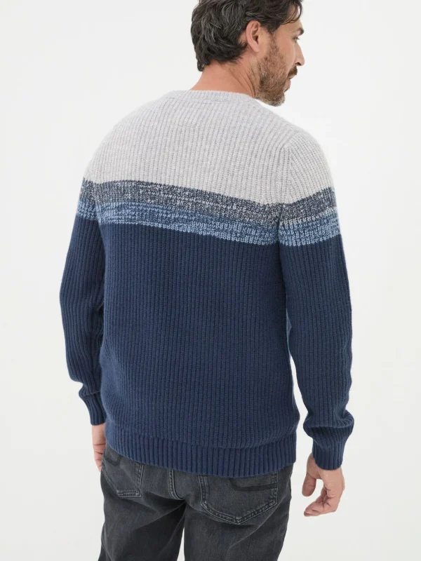 Hinton Chest Stripe Crew Neck Jumper*FatFace Flash Sale