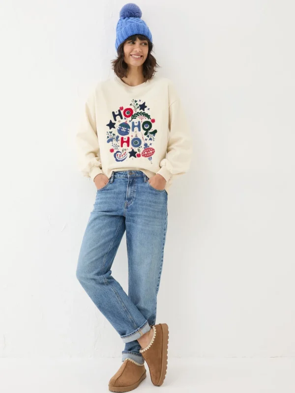 Christmas Graphic Crew Sweat Top*FatFace Flash Sale