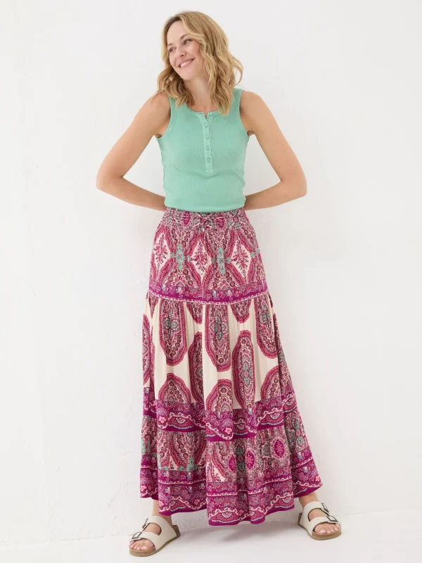 Jayla Detail Paisley Maxi Skirt*FatFace Flash Sale