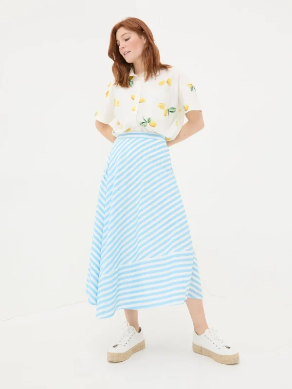 Judes Robyn Striped Midi Skirt*FatFace Cheap