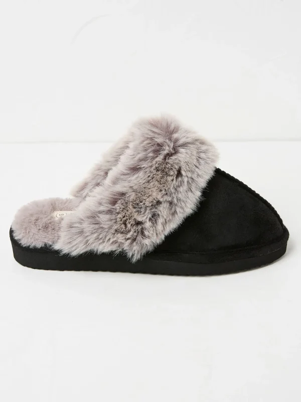 Kaia Faux Fur Cuff Mules*FatFace New