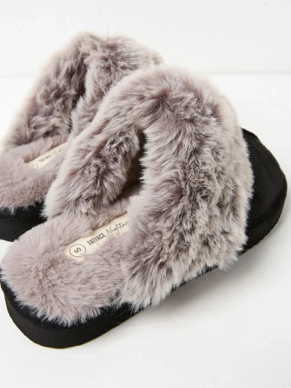 Kaia Faux Fur Cuff Mules*FatFace New