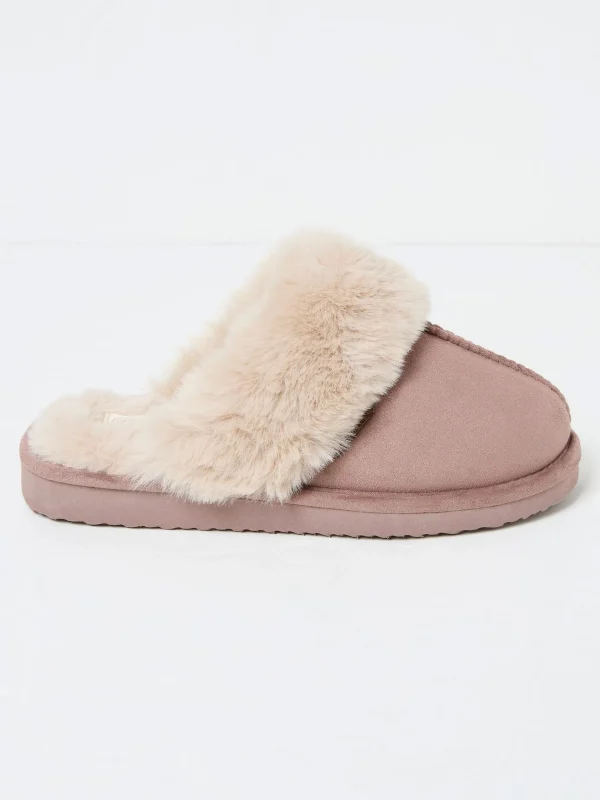 Kaia Faux Fur Cuff Mules*FatFace Outlet