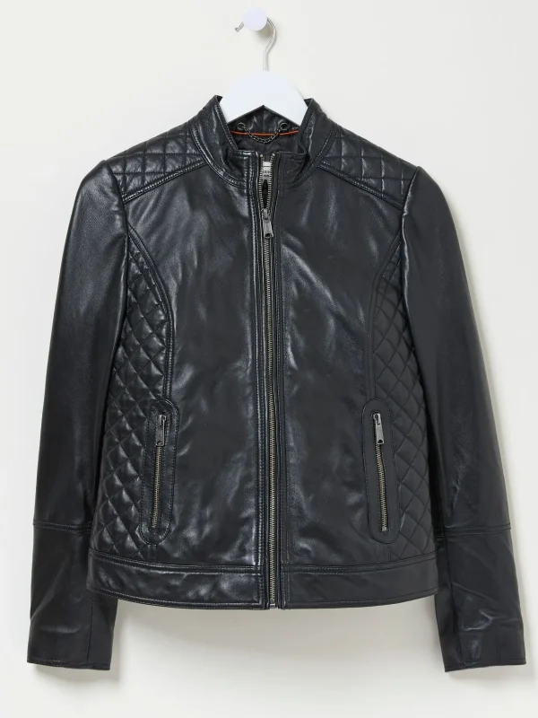 Leanna Quilted Leather Jacket*FatFace Discount