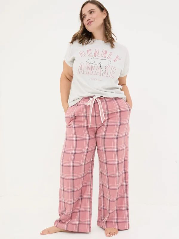 Lola Check 100% Cotton Pyjama Bottoms*FatFace Fashion