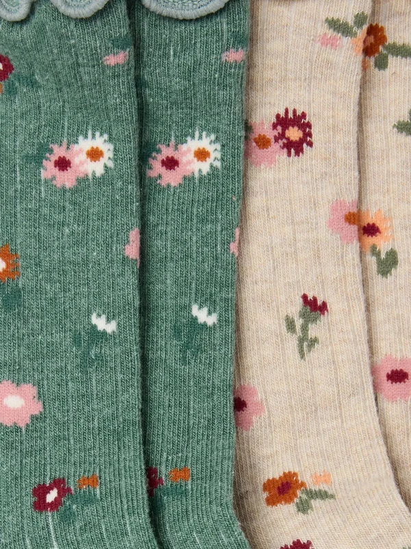 2 Pack Ditsy Floral Socks*FatFace New