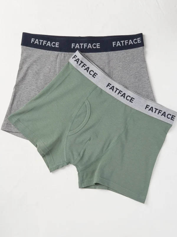 Plain Boxers 2 Pack*FatFace Discount