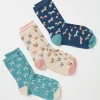 3 Pairs Of Dog Socks In A Box*FatFace Clearance