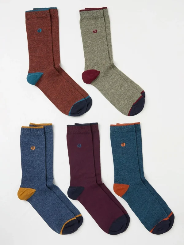 5 Pack Plain Socks*FatFace Online