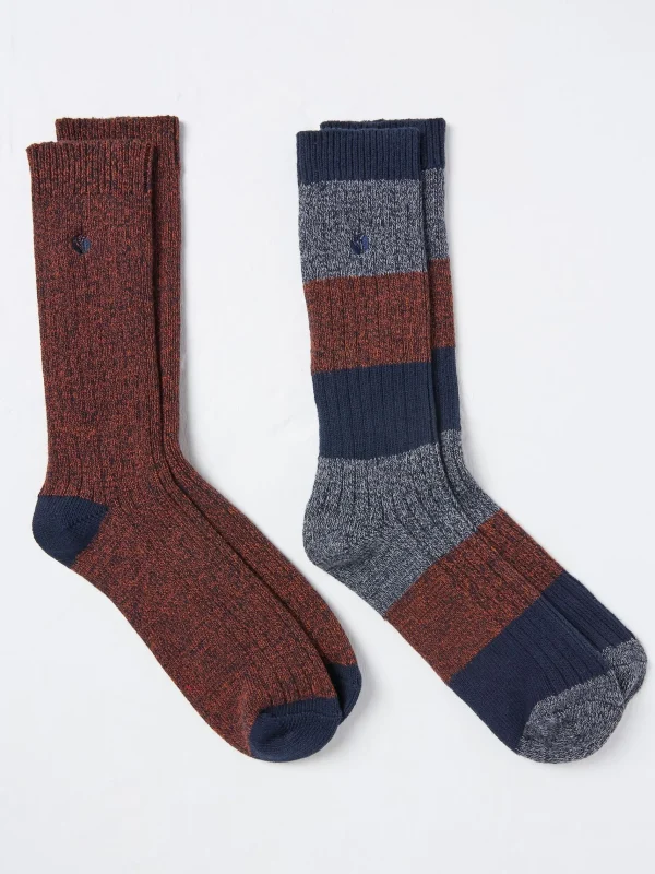 Nathan Geo Socks 2 Pack*FatFace Hot