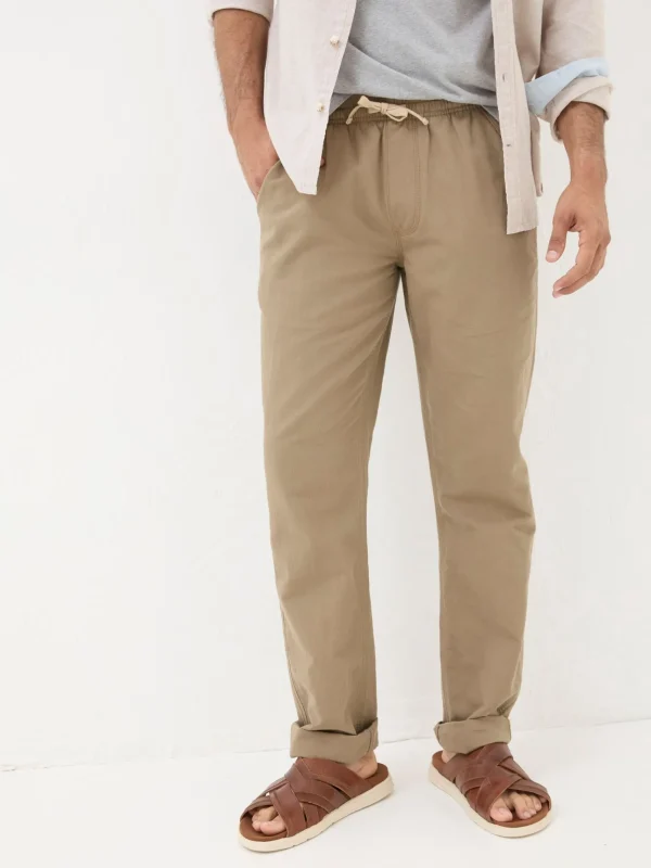 Straight Cotton Linen Trousers*FatFace Clearance