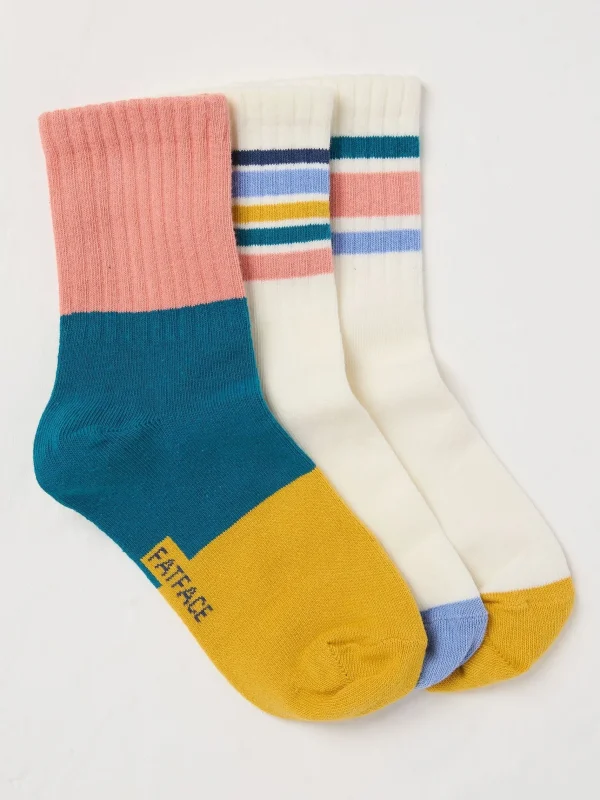 Stripe Sport Socks 3 Pack*FatFace Cheap