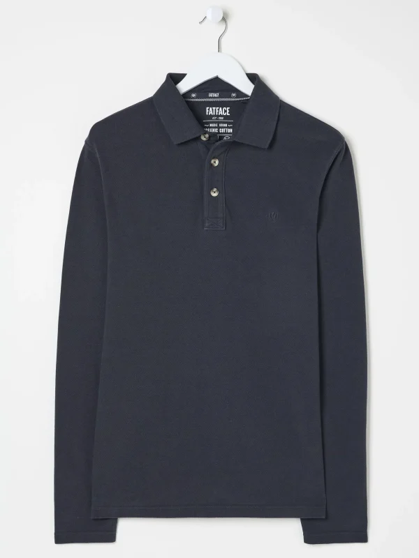 Long Sleeve Organic Pique Polo Shirt*FatFace Hot