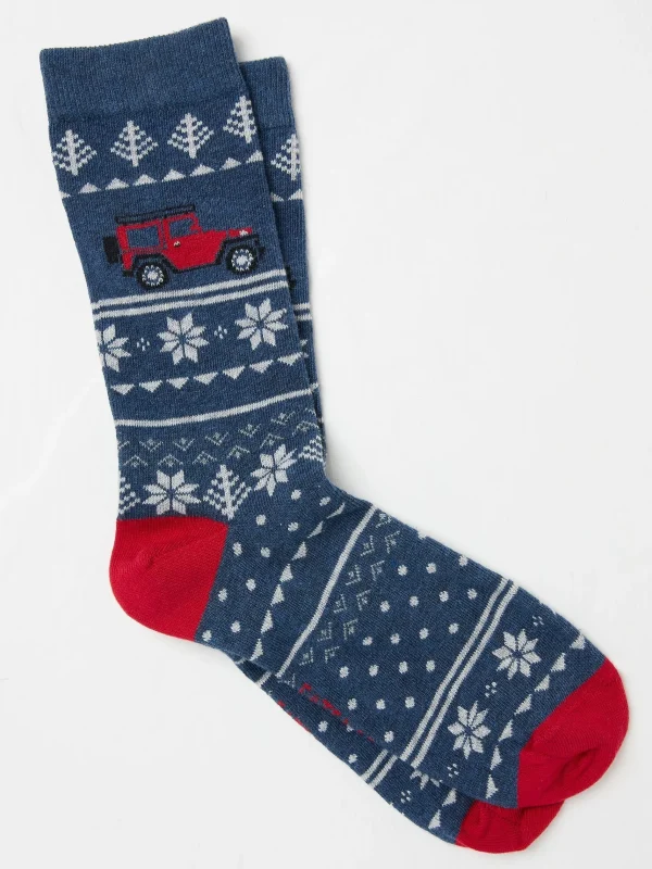 Mens Fairisle Off Roader Socks 1 Pack*FatFace Clearance