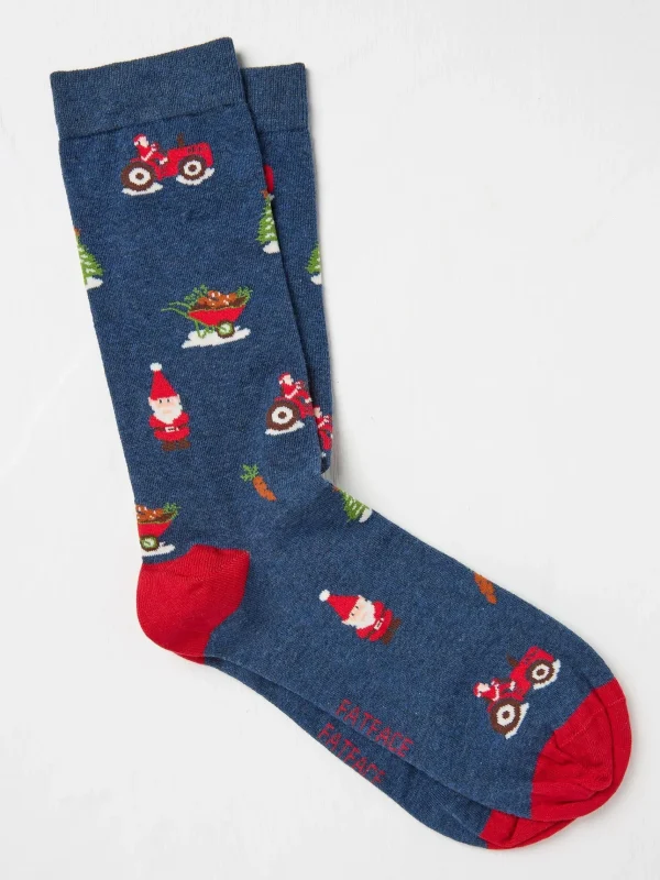 Mens Santa Tractor Socks 1 Packs*FatFace Store