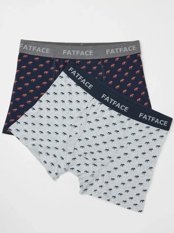 Moose Print Boxers 2 Pack*FatFace New