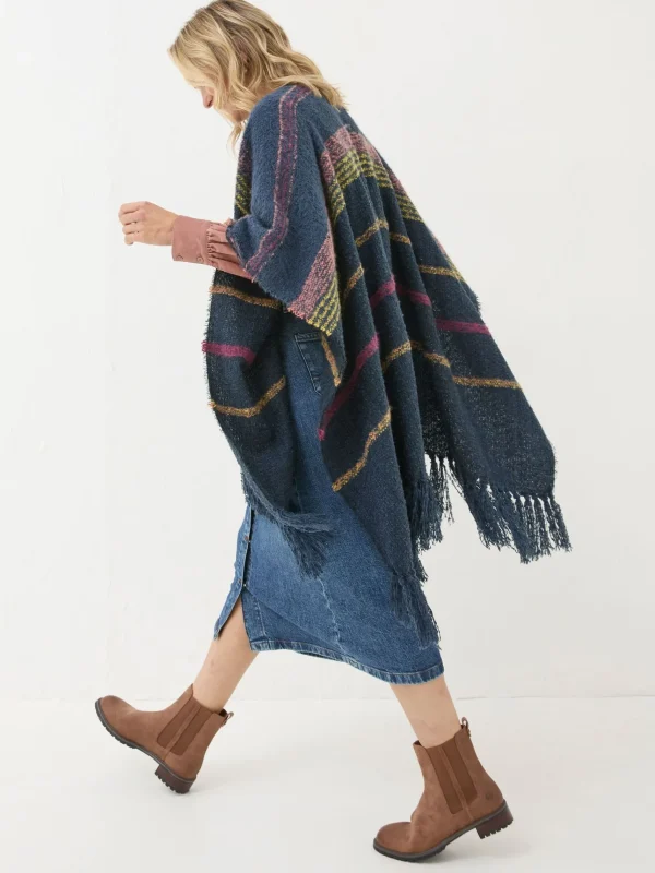 Stripe Boucle Cape Scarf*FatFace Cheap