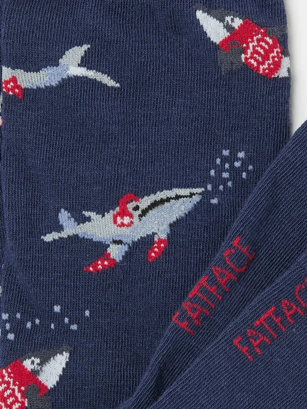 Wilson The Whale Shelter Mens Socks 1 Pack*FatFace Flash Sale