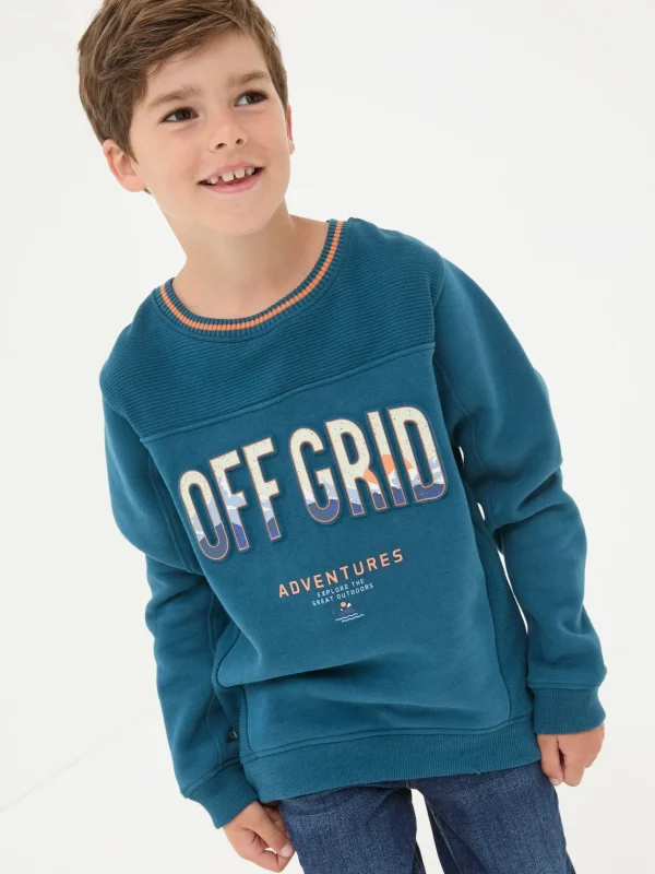 Off Grid Crew Sweat Sweatshirt*FatFace Online