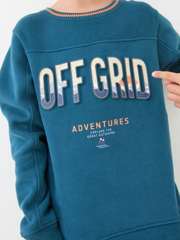 Off Grid Crew Sweat Sweatshirt*FatFace Online