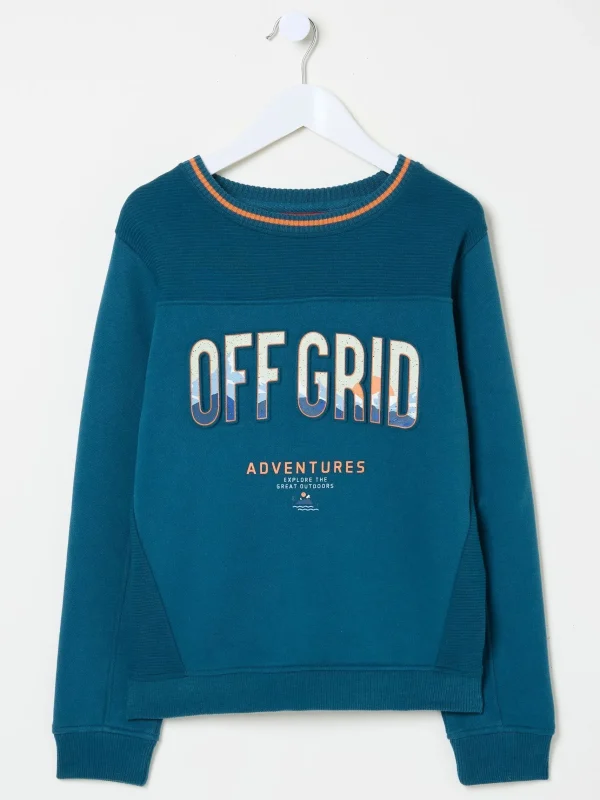 Off Grid Crew Sweat Sweatshirt*FatFace Online