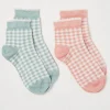 Gingham Ankle Socks 2 Pack*FatFace Online