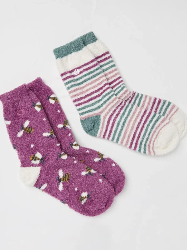 Cosy Bee Socks 2 Pairs*FatFace Hot