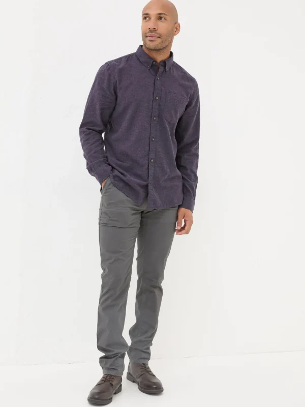 Long Sleeve Oxlow Plain 100% Cotton Shirt*FatFace Store