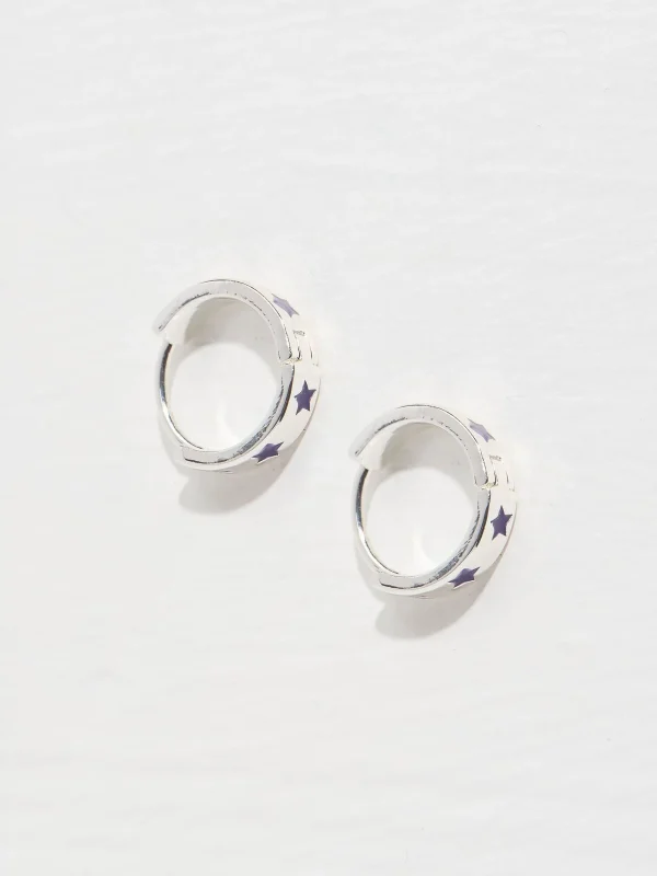 Star Enamel Hoop Earrings*FatFace Best Sale