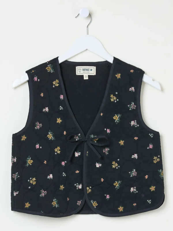 Quinn Ditsy Paisley Quilted Waistcoat*FatFace Hot