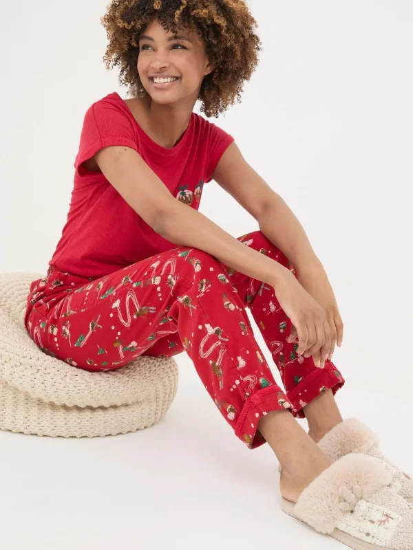 Eva Food Print Pyjama Bottoms*FatFace Store