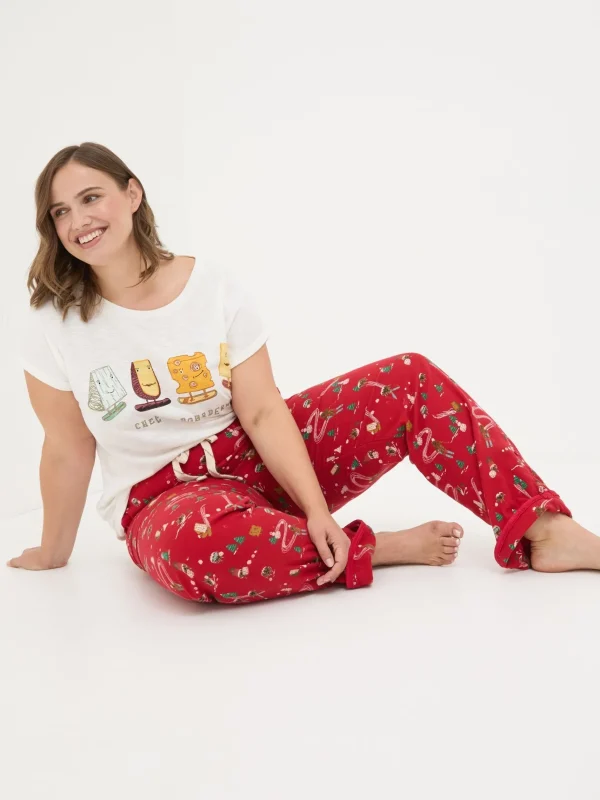 Eva Food Print Pyjama Bottoms*FatFace Store