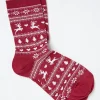 Womens Reindeer Fairisle Pattern Socks 1 Pack*FatFace Clearance