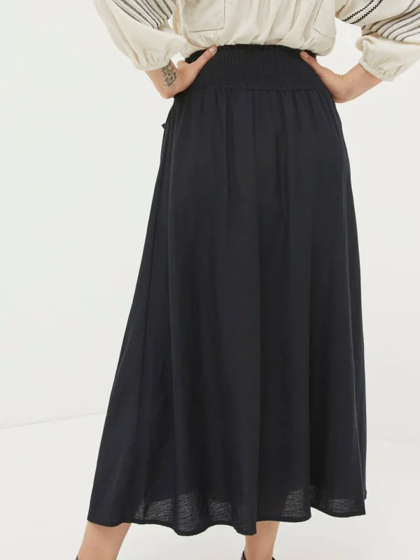 Sascha Midi Skirt With Linen*FatFace Shop