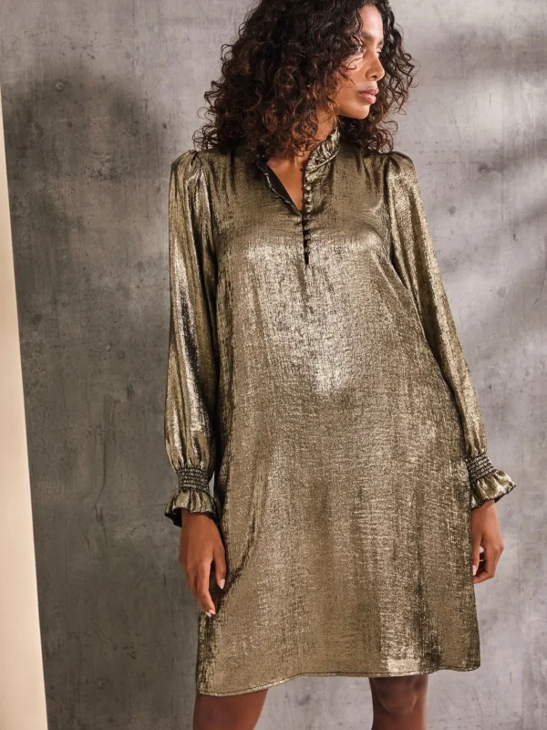 Silas Metallic Dress*FatFace Sale