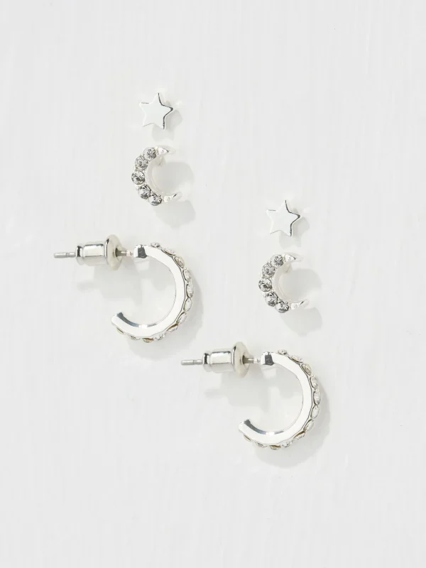 Star Moon Multi Pack Earrings*FatFace Sale