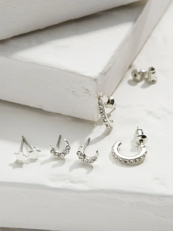 Star Moon Multi Pack Earrings*FatFace Sale