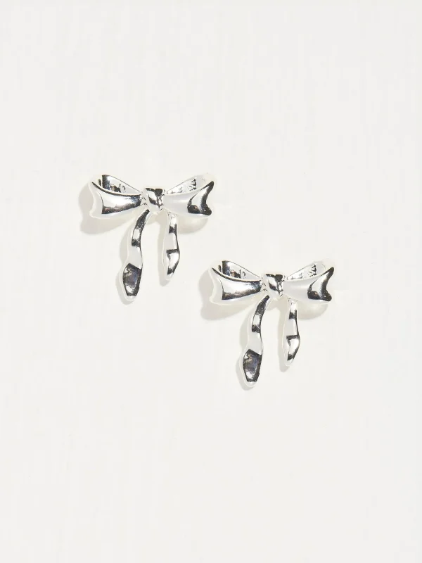 Tone Bow Earrings*FatFace Hot