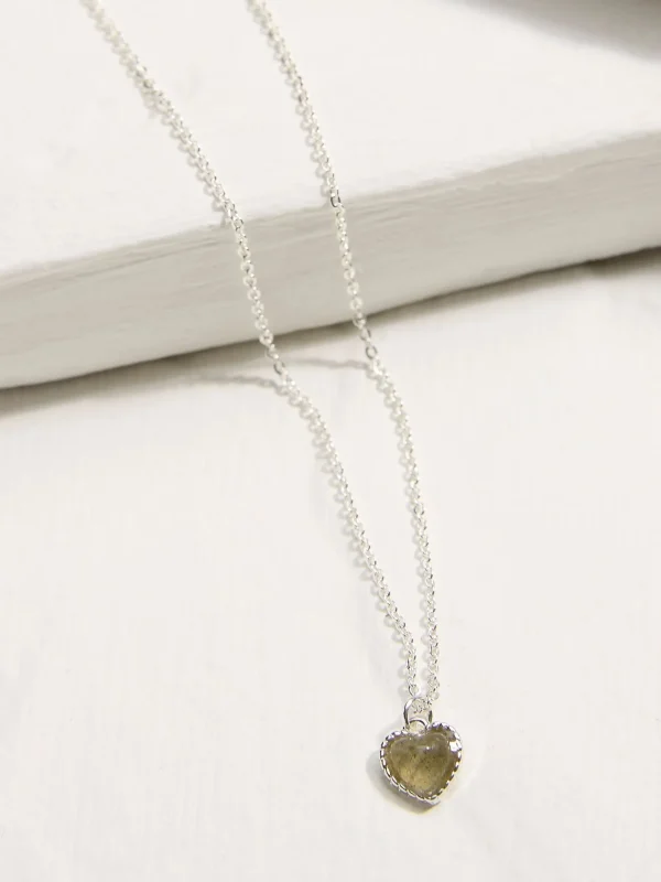 Tone Heart Stone Necklace*FatFace Outlet