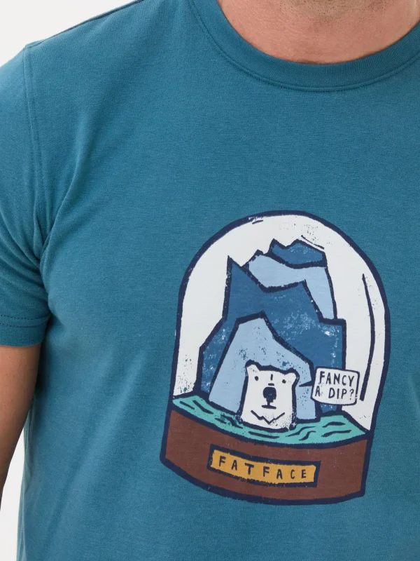 100% Cotton Bear Snow Globe T-Shirt*FatFace Store