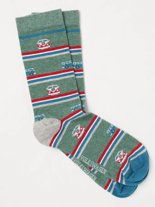 VW Camper Stripe Socks 1 Pack*FatFace Fashion